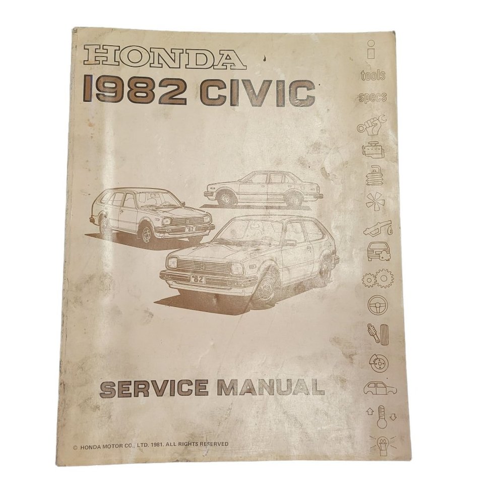 1982 Honda Civic Service Manual First Edition Automotive Repair Shop Book